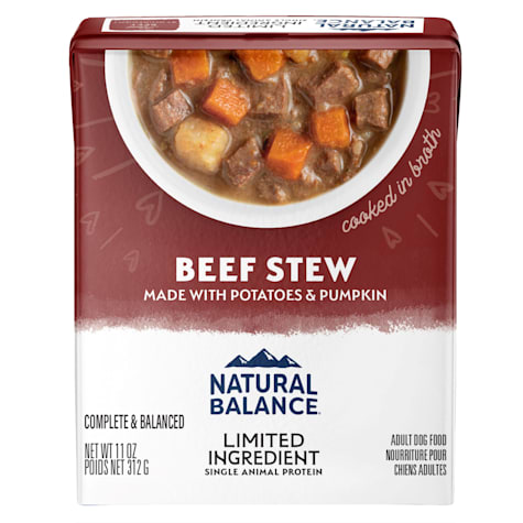 Natural Balance Limited Ingredient Adult Grain-Free Stew Wet Dog Food Beef with Potatoes & Pumpkin