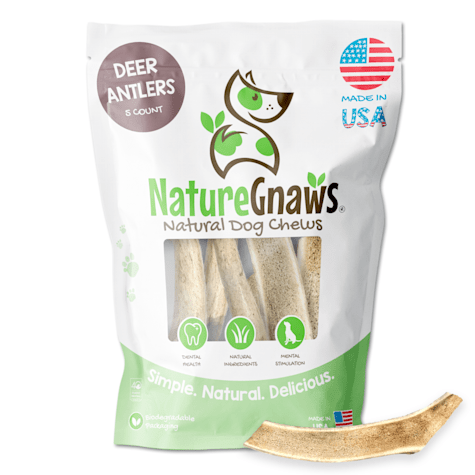 Nature Gnaws Naturally Shed Deer Antlers USA Dog Chews