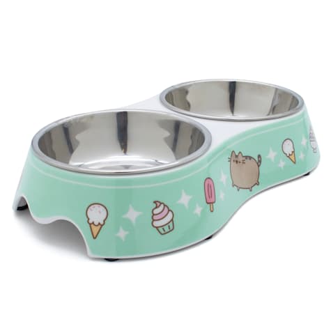 Pusheen Teal Ice Cream Double Diner Bowl