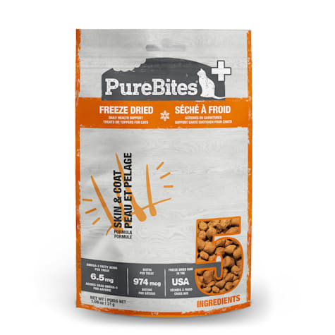PureBites Freeze Dried Skin & Coat Chicken OMEGA 3 Value Size Cat Treats