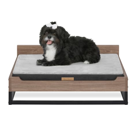 TailZzz Greenguard Gold Certified Water-resistant Milo Wooden Pet Bed with Mattress