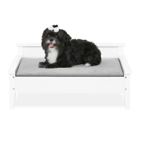 TailZzz Greenguard Gold Certified Elevated Winston Wooden Pet Bed with Mattress