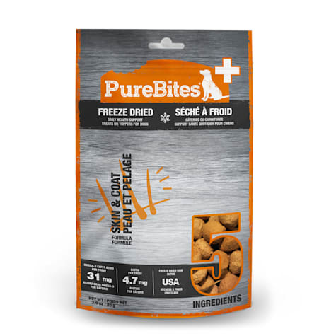 PureBites+ Skin & Coat Freeze Dried Dog Treats