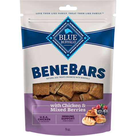 Blue Buffalo BeneBars Immune Support Dog Treats with Vitamins C & E, Chicken & Mixed Berries