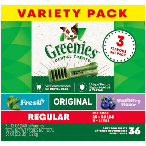 Greenies Regular Natural Dental Care Variety Pack Dog Treats
