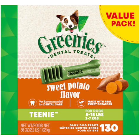 Greenies Natural Sweet Potato Flavor Dental Dog Treats