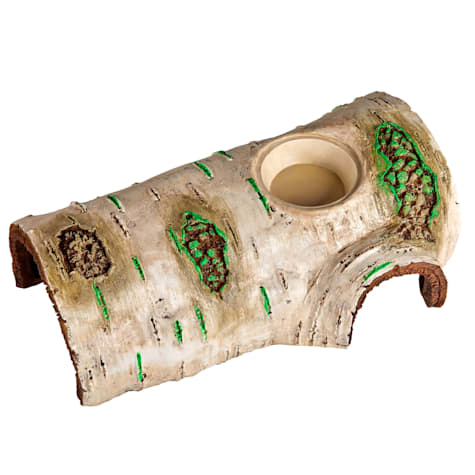Zilla Rapid Sense Decor Large Poplar Log with Feeding Cup