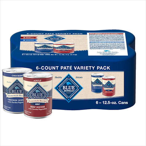 Blue Buffalo Homestyle Chicken and Beef Dinner Recipe Adult Wet Dog Food Variety Pack