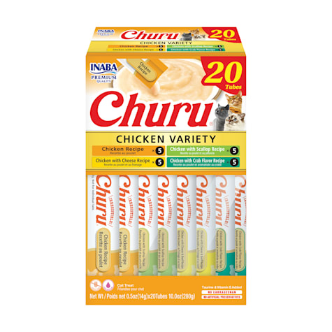 Inaba Churu Variety Box Chicken, Scallop, Cheese & Crab Cat Treats