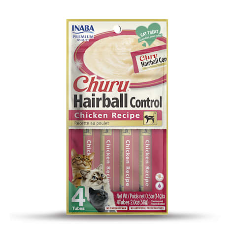 Inaba Churu Hairball Purees Control Chicken Recipe Cat Treats