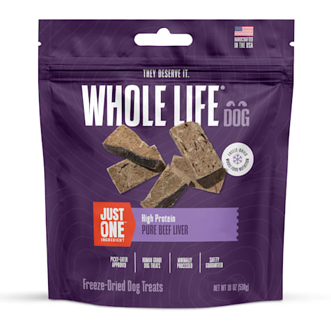 Whole Life Pet Just One  USA Freeze Dried Beef Liver Single Ingredient Value Pack Dog Treats