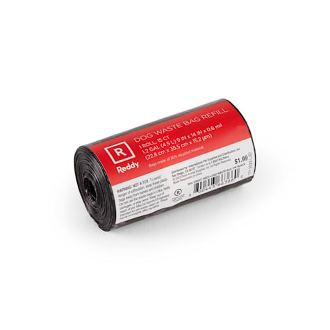 Reddy Black Logo Waste Bag Roll for Dogs