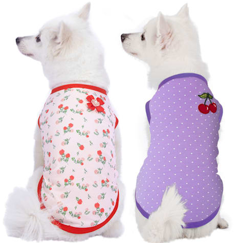 Blueberry Pet Soft & Comfy Spring Hope Floral Cotton Blend Dog T-Shirts