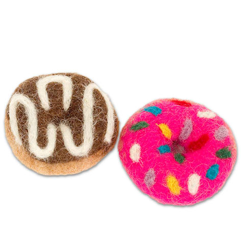 Karma Cat Natural Wool Donut Cat Toys