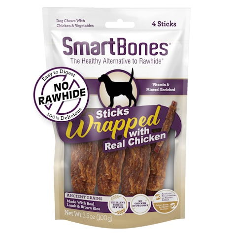 SmartBones Sticks Wrapped With Real Chicken, Lamb and Brown Rice Rawhide-Free Dog Chews