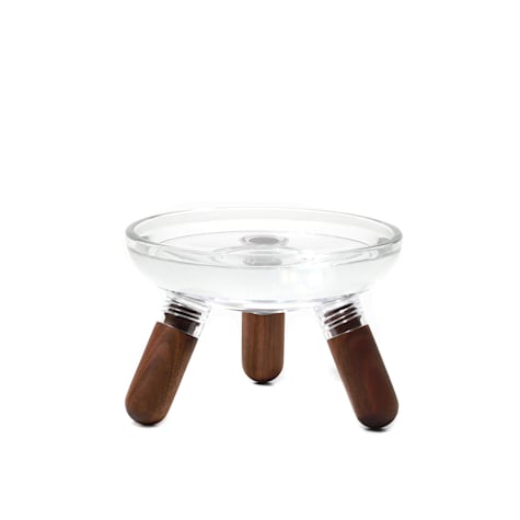 Pets So Good Glass Walnut Cat Table