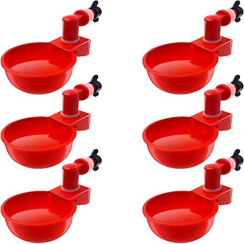 Backyard Barnyard Round Red Automatic Poultry Drinker