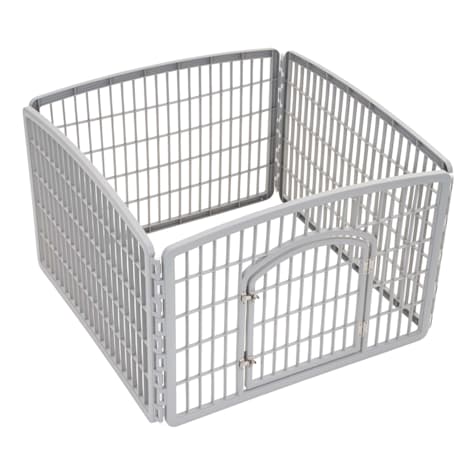Iris Gray 4 Panel Plastic Exercise Pen with Door