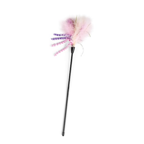 Leaps & Bounds Pink Wand Cat Teaser Toy