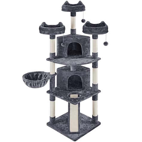 Topeakmart Multilevel Large Cat Tower with Condos Platforms