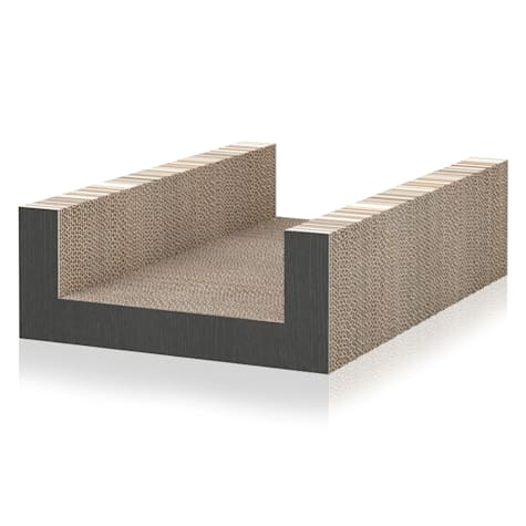 Way Basics Charcoal Black Cat Scratcher Ubed
