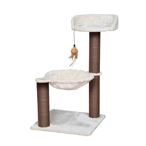 PetPals Group Catry Nirvana Hammock & Paper Rope Scratching Posts Cat Tree with Top Perch