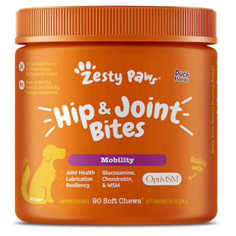Zesty Paws Duck Hip & Joint Bites Soft Chews for Dogs