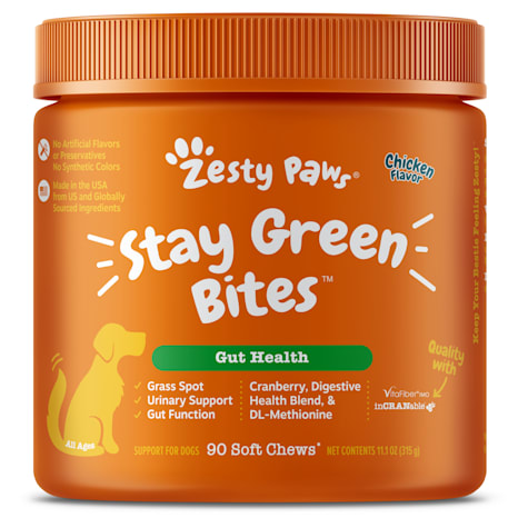 Zesty Paws Chicken Stay Green Bites Soft Chews for Dogs