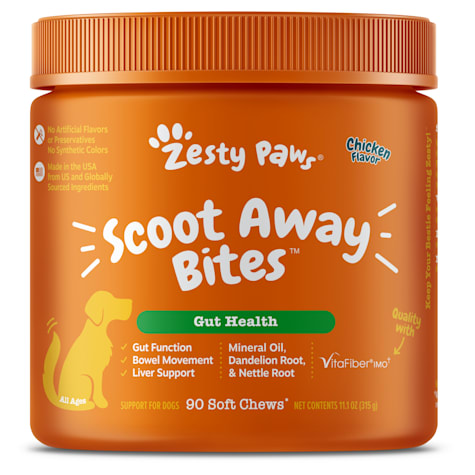 Zesty Paws Chicken Scoot Away Bites Soft Chews for Dogs