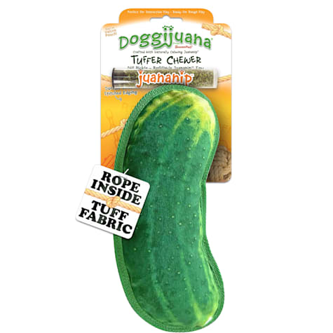 Doggijuana Tuffer Chewer Refillable Dill Pickle Dog Toy