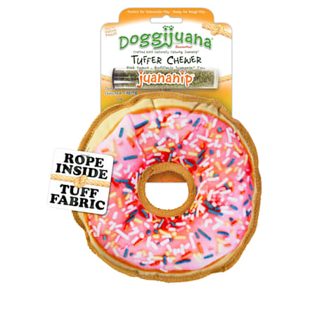 Doggijuana Tuffer Chewer Refillable Donut Dog Toy