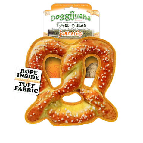Doggijuana Tuffer Chewer Refillable Pretzel Dog Toy