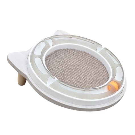 PetPals Group Halo Multi-Activity Sisal Cat Scratcher with Interactive Ball Toy