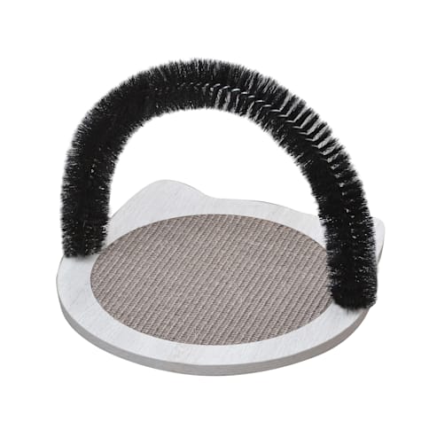 PetPals Group Nifty 2-in-1 Sisal Cat Scratcher with Grooming Brush/ Massager