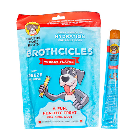Brutus Bone Broth Turkey Flavor Brothcicles Wet Dog Food