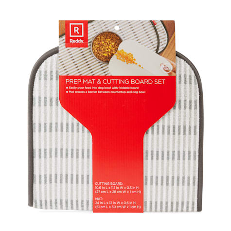 Reddy Gray Prep Mat and Cutting Board Set for Dogs