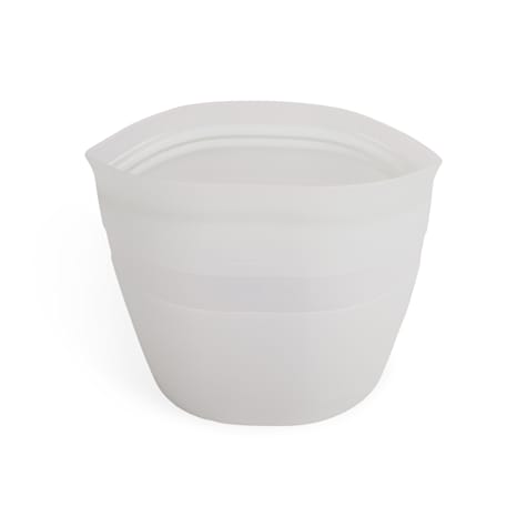 Reddy White Silicone Storage Bag and Bowl for Pets