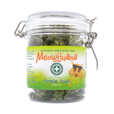 Meowijuana Jar of Organic Catnip Buds for Cats