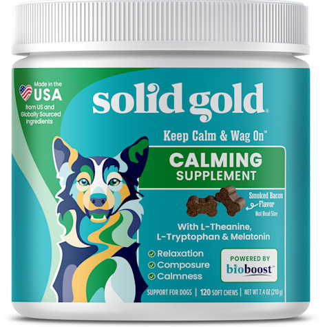 Solid Gold Keep Calm & Wag On Calming Aid Smoked Bacon Flavor Dog Chews