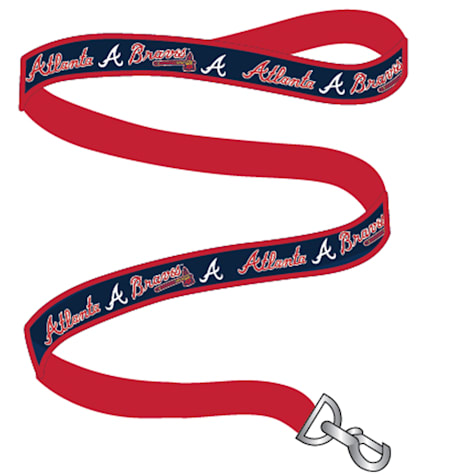 Pets First Atlanta Braves Satin Dog Leash