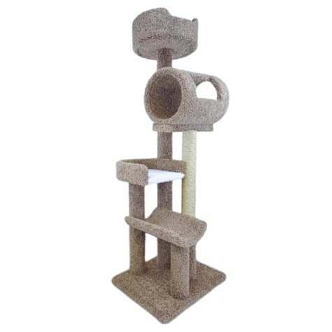 New Cat Condos 140003- Solid Wood Climbing Tower Cat Tree