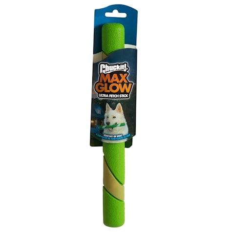 Chuckit! Max Glow Outdoor Fetch Stick Rubber Dog Toy