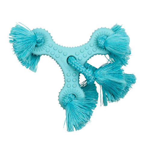 Playology Puppy Teething Texture Triangle Peanut Butter Dog Toy