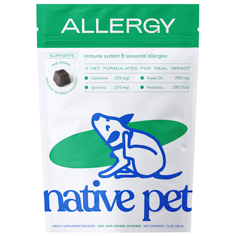 Native Pet Allergy Chews for Seasonal Allergies Supplement for Dogs