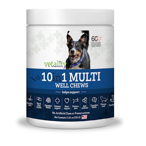 Vetality Multivitamin 10 in 1 Well Soft Chew Supplements for Dogs