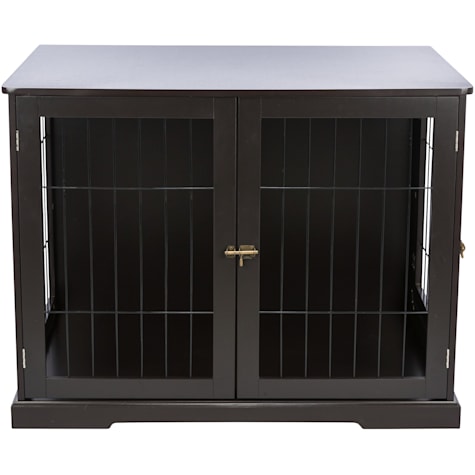 TRIXIE Brown Wooden Wire Crate Pet Home End Table
