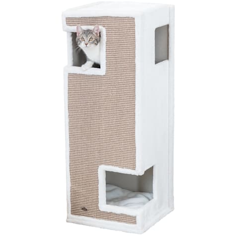 TRIXIE Gerardo Plush & Sisal 3-Story Cat Condo Tower with Removable Cushions