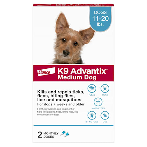 K9 Advantix, Tick & Mosquito Prevention 2-Monthly Treatments for Medium Dogs