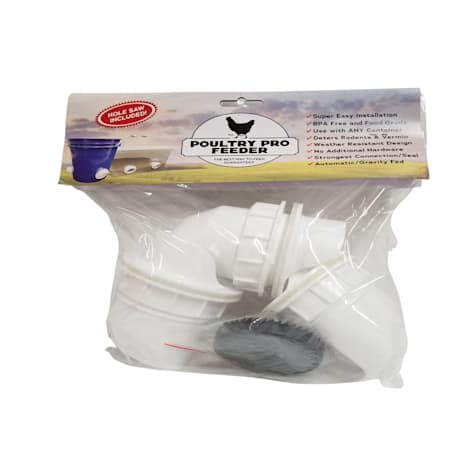 Riverbend Resources Poultry Pro Feeder DIY Port PVC Gravity Fed Chicken Feeder Kit