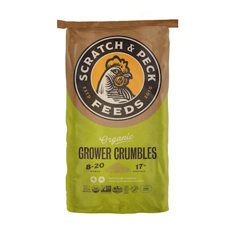 Scratch and Peck Feeds Grower Crumbles Organic Chicken and Duck Feed
